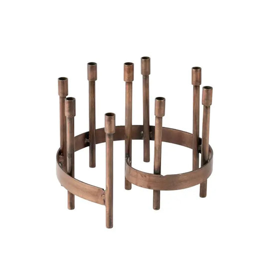 Iron Spiral Menorah