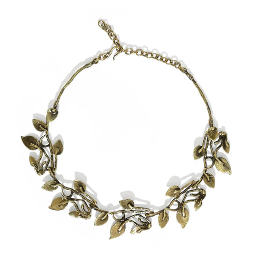 Olive Branch  Pewter Necklace