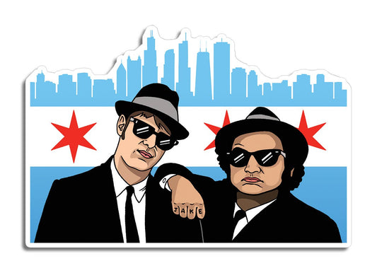 Chicago Blues Brothers Die Cut Sticker