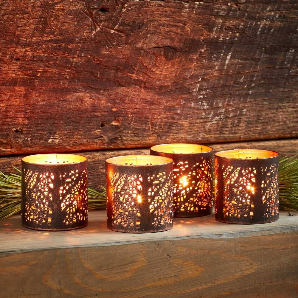 River Birch Tea Light Lanterns - Set of 4