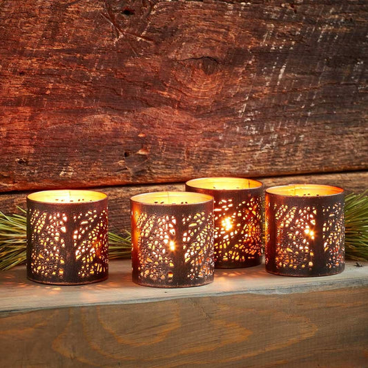 River Birch Tea Light Lanterns - Set of 4