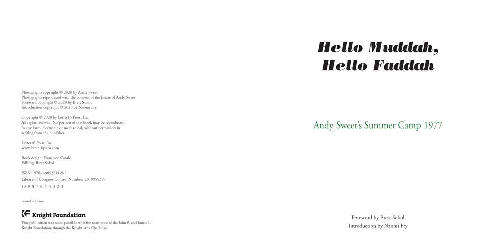 Hello Muddah, Hello Faddah: Andy Sweet's Summer Camp 1977