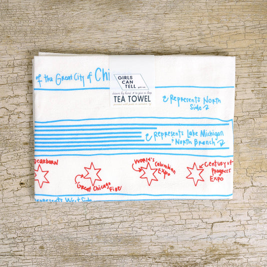 Chicago Flag Tea Towel | kitchen | flour sack | dish towel