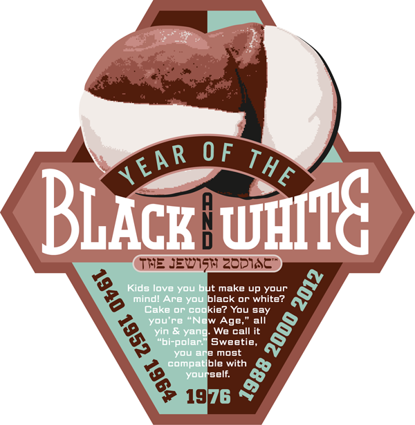 Year of The Black and White Jewish Zodiac Magnet
