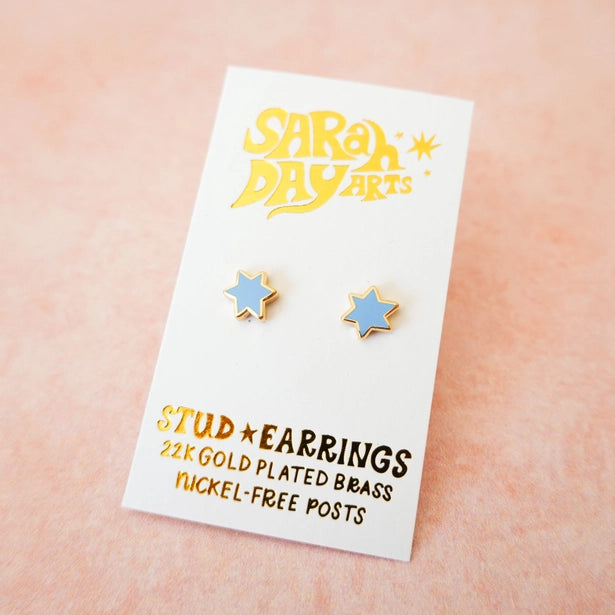Mini Star of David Stud Earrings