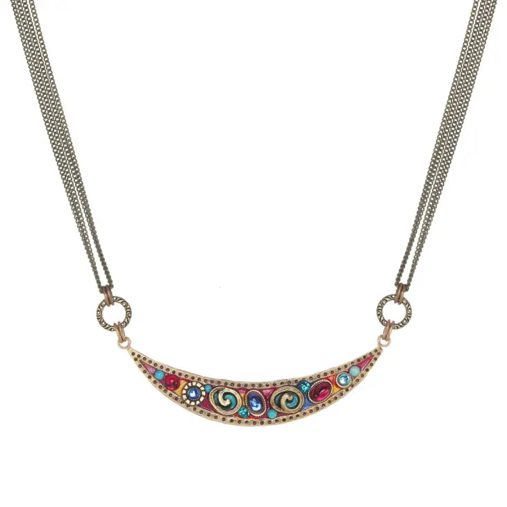 Confetti Thin Crescent Necklace
