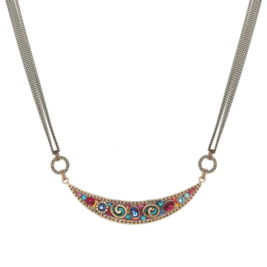 Confetti Thin Crescent Necklace