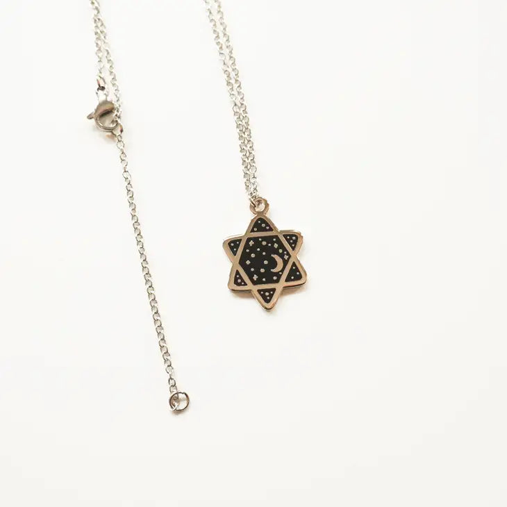 Cosmic Star of David Necklace