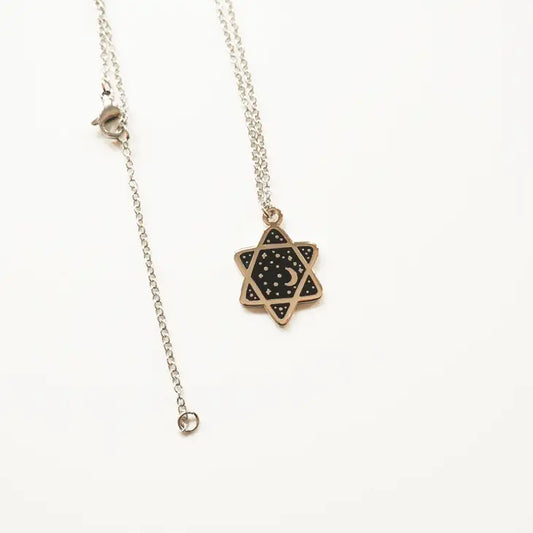 Cosmic Star of David Necklace