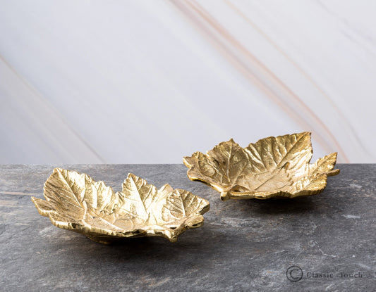 Golden Autum Leaves Set of Bowls
