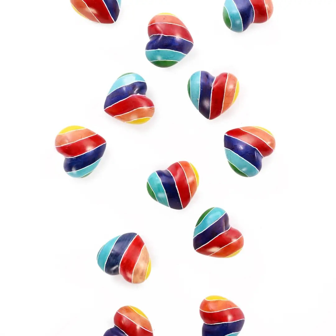 Mini hearts - Stone - Rainbow