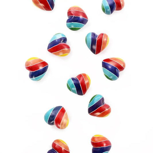 Mini hearts - Stone - Rainbow