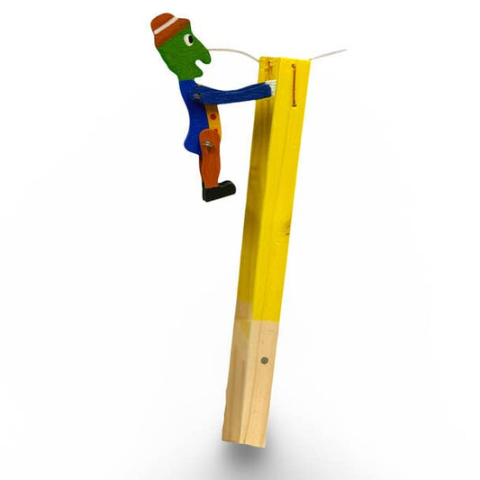 Folk Toys Wood Flap Jack Agile Acrobat Trapeze Tri
