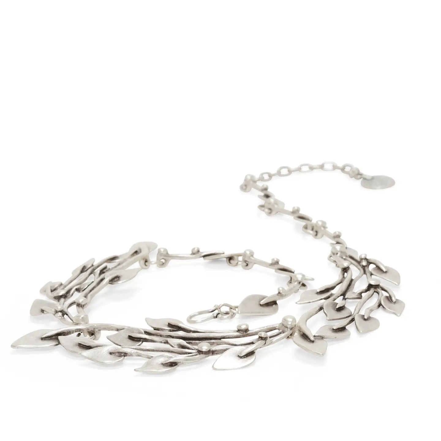 Olive Branch  Pewter Necklace