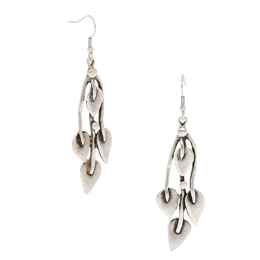 Leaf Silver Pewter earring