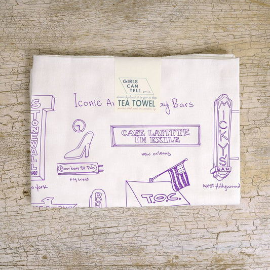 Iconic American Gay Bars Tea Towel