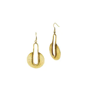 Bronze symbol earrings