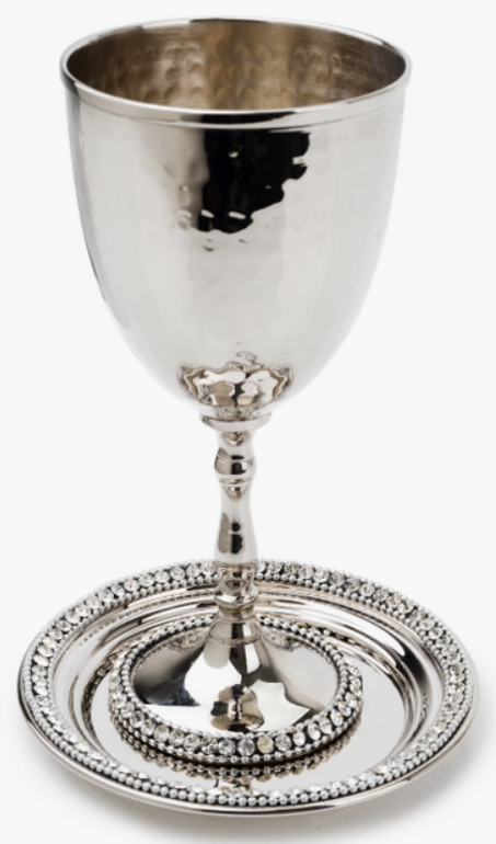 Diamond Studded Kiddush Cup