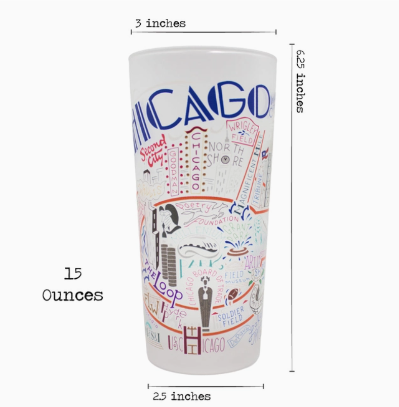 Chicago Drinking Glass