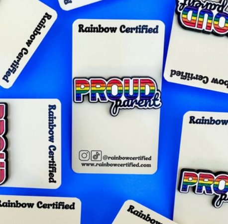 Proud Parent Pin; LGBTQ+ Ally Pride Pin