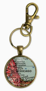 Chicago Map Keychain