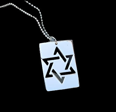Star of David Dog Tag Necklace