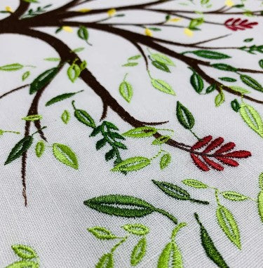 Linen Challah Cover - Tree of Life