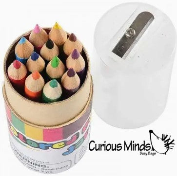 Travel Size Colored Pencil Set - 12 Mini Pencils