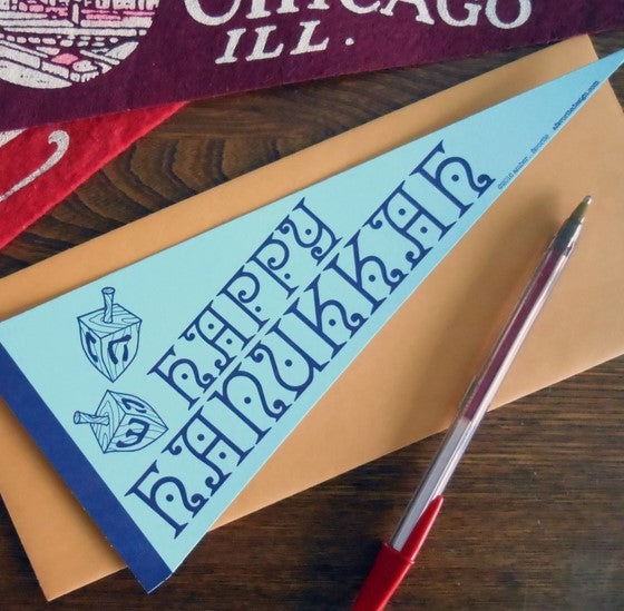 Vintage Hanukkah Pennant