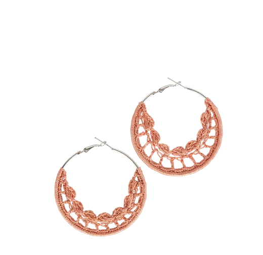 Crochet Hoop Earrings