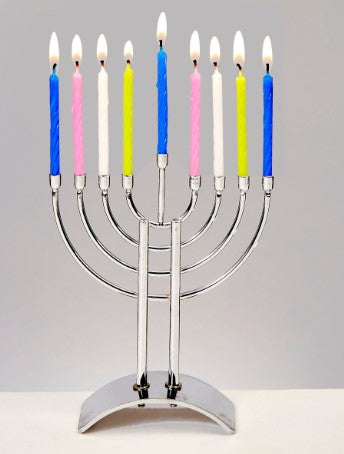 Silver Mini Menorah Set