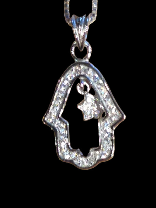 Pendant Star in Hamsa W/Zircon YAYP2028