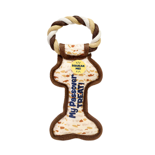 "Chewdaica"™ Passover Bone Squeaky Dog Toy