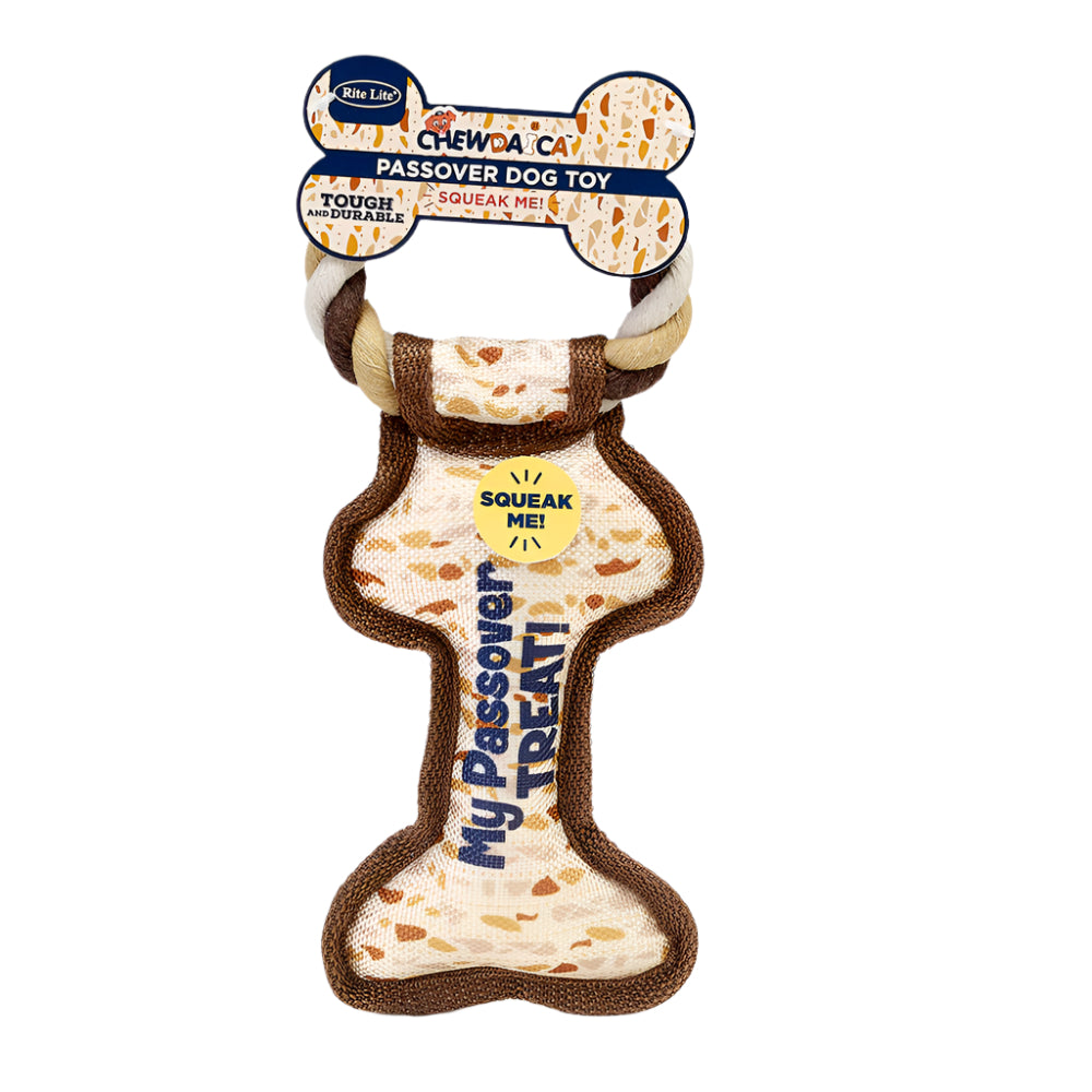 "Chewdaica"™ Passover Bone Squeaky Dog Toy