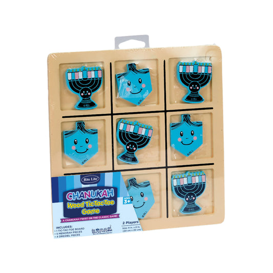 Chanukah Wood Tic Tac Toe Game