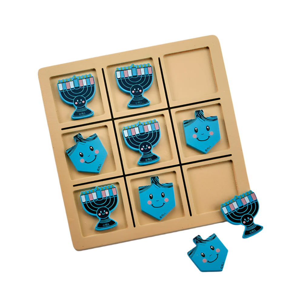 Chanukah Wood Tic Tac Toe Game