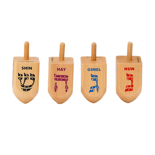 Dreidel - Natural Wood
