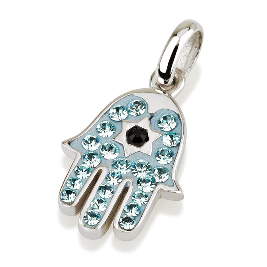 Pendant Hamsa with Star and Stones