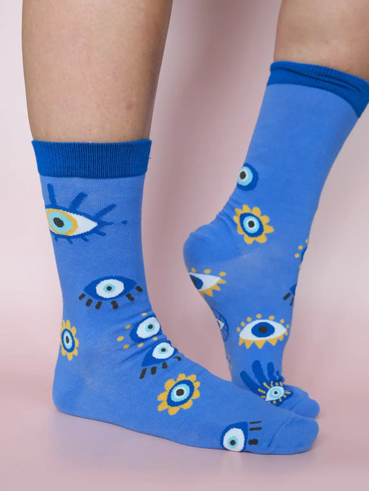 Evil Eye Crew Socks