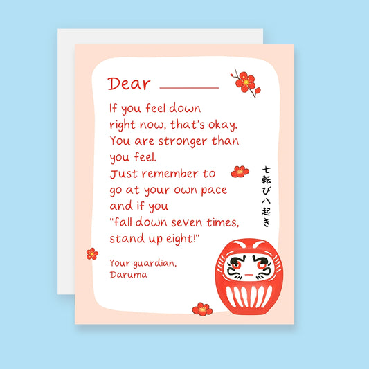 Daruma Motivational Card
