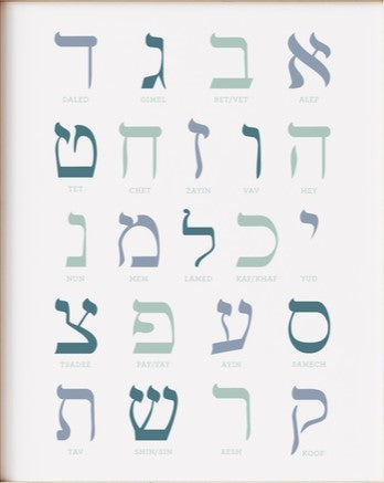 Alef Bet Art Print