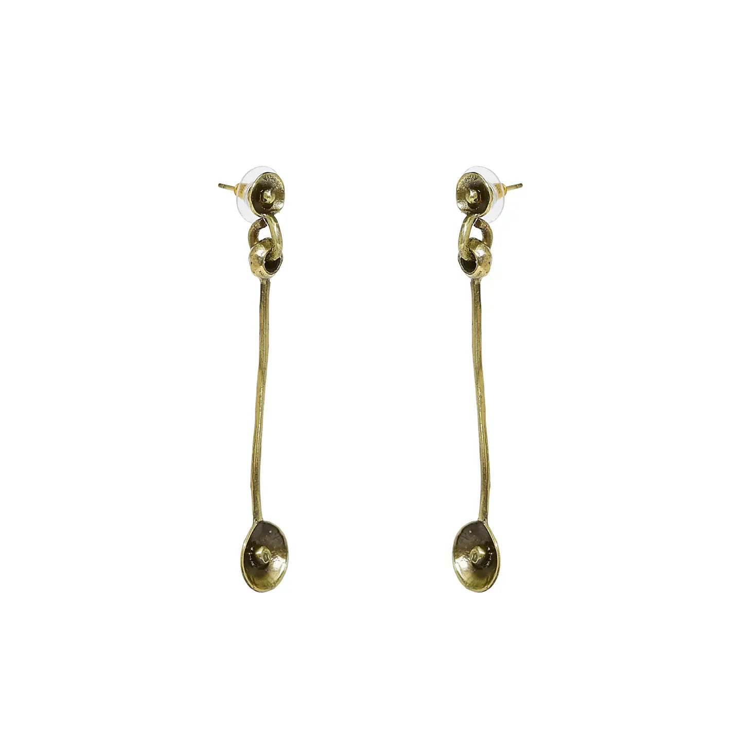 Handcrafted Bronze Bar Earrings