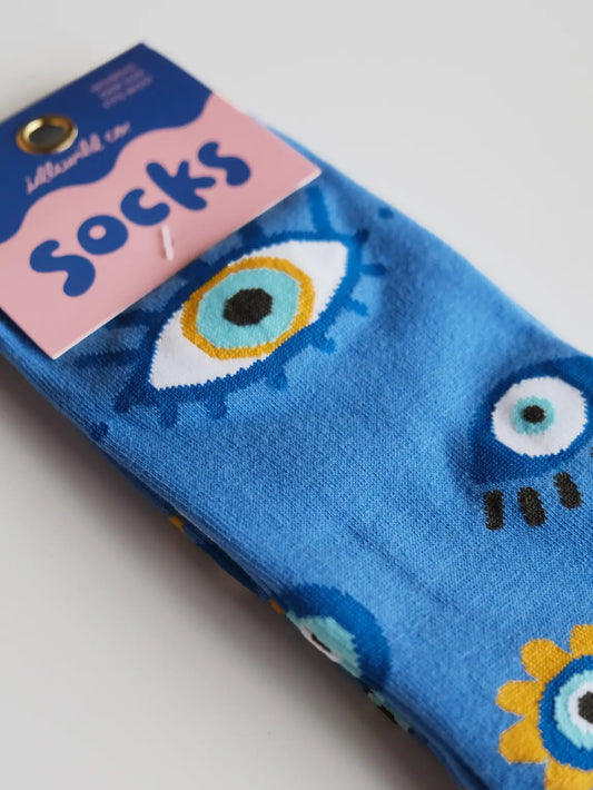 Evil Eye Crew Socks