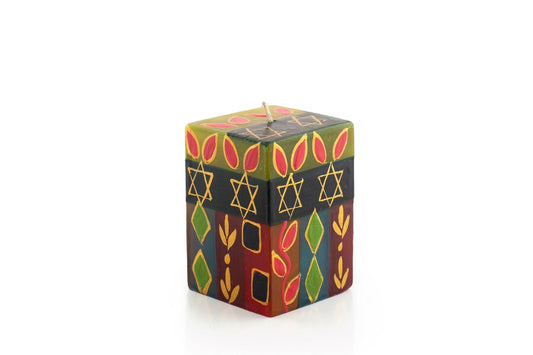 Judaica Candle - cube 2" x 2" x 3"