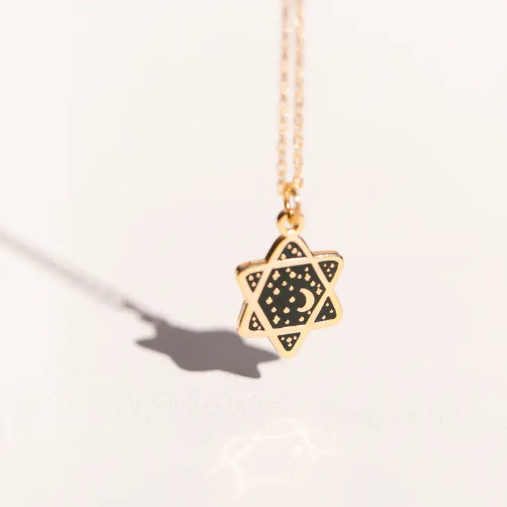 Cosmic Star of David Necklace