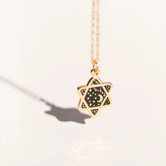 Cosmic Star of David Necklace