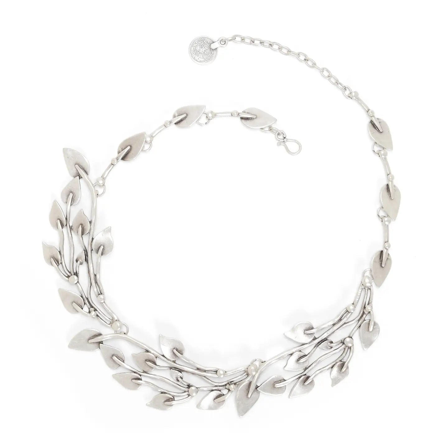 Olive Branch  Pewter Necklace