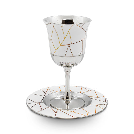 Cracked Marble Kiddish Cup