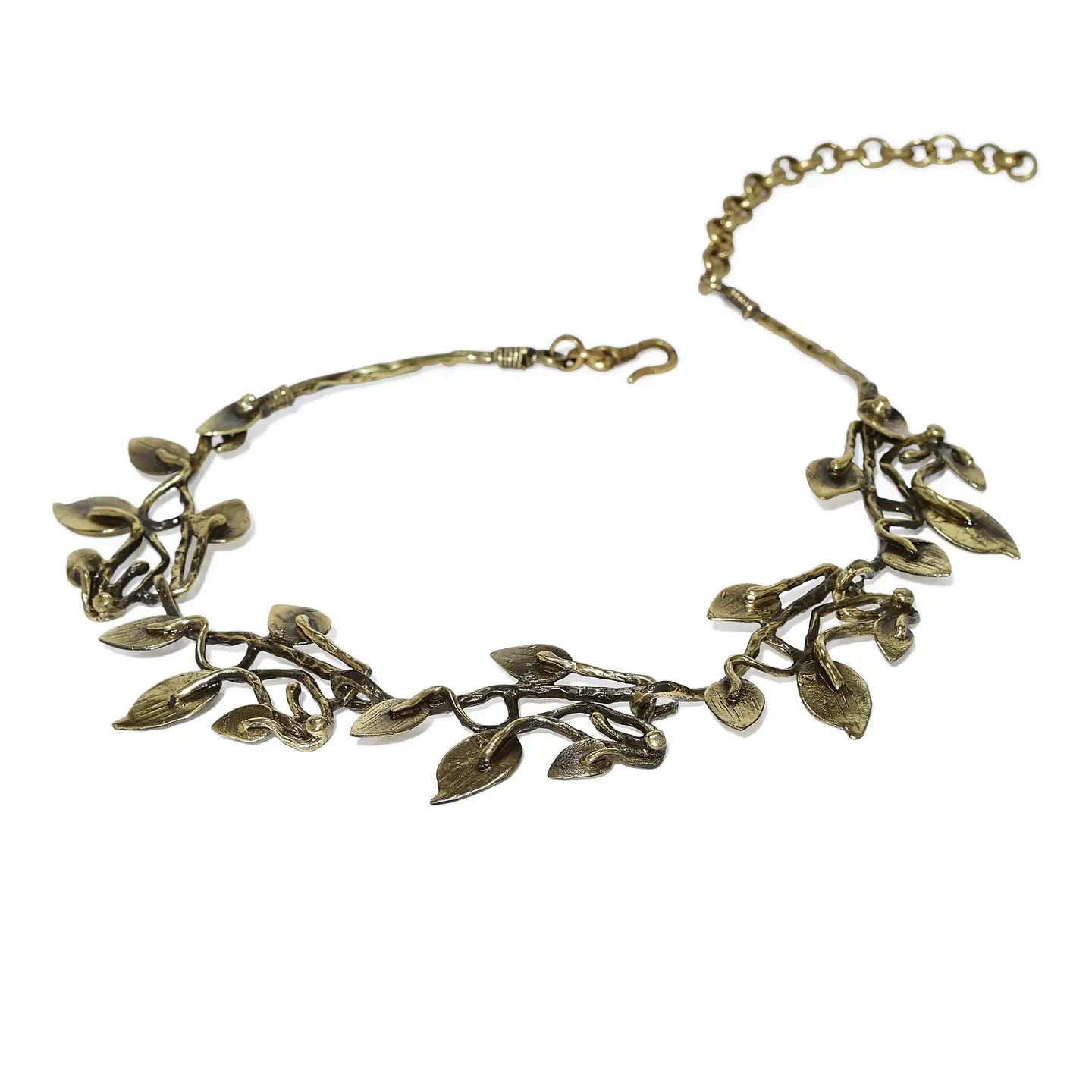 Olive Branch  Pewter Necklace
