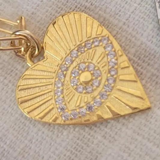 Evil Eye Heart Necklace